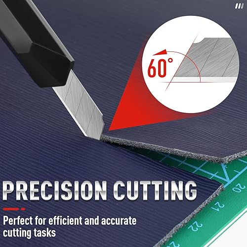 Miniatura 2 de DIYSELF Cuchillas de cuchillo utilitario, paquete de 50 cuchillas de corte de caja, cuchillas de cortador de caja para cuchillo utilitario de hoja a