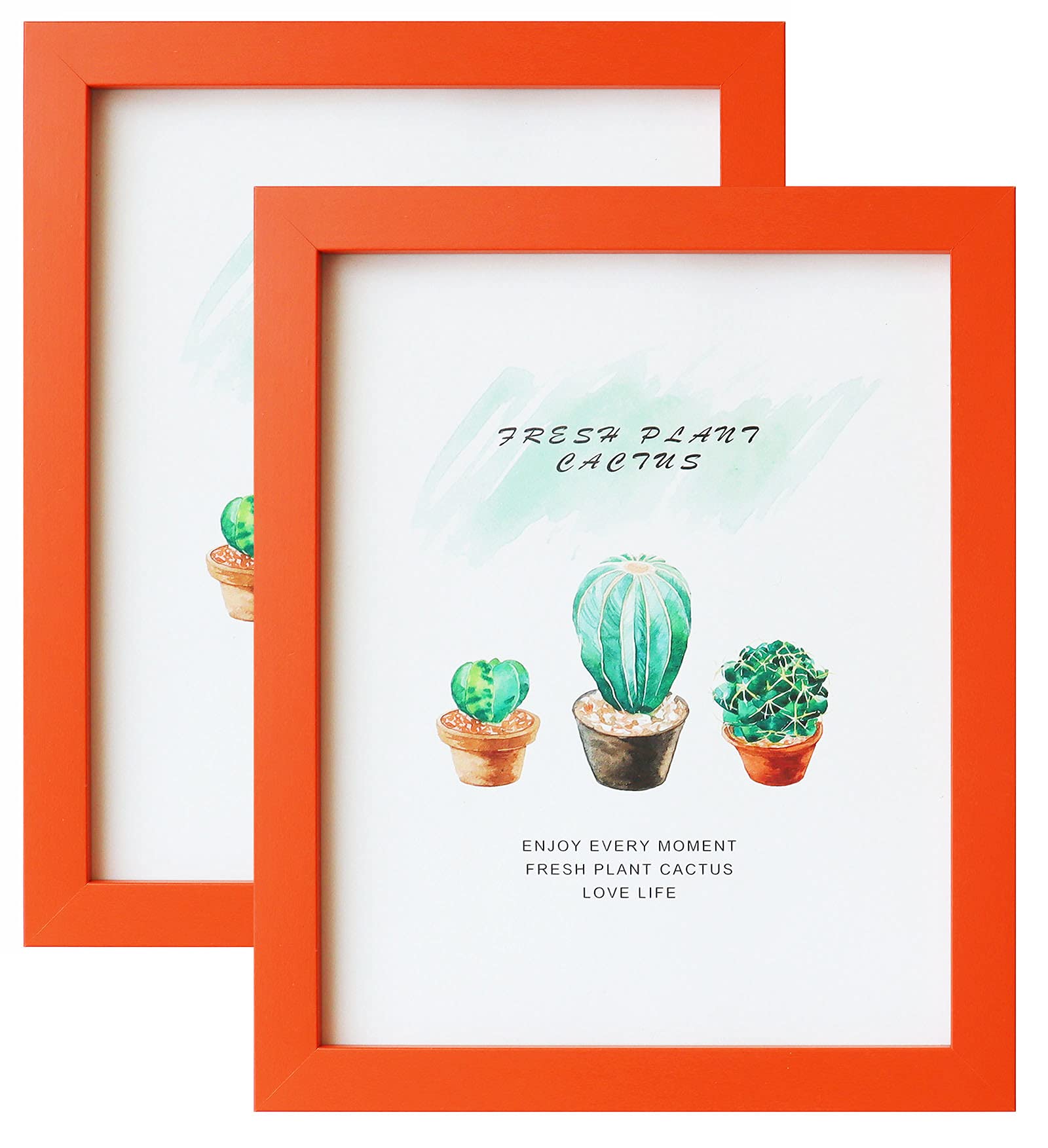 Mochose Orange 10X8 Inch Photo Frame Photo Frame 2 Pack 8X10 Picture Frames For Tabletop And Wall