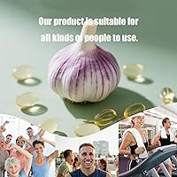 Vista 3 de Extracto de ajo envejecido 7500 mg inodoro 180 cápsulas blandas Sin OMG, sin gluten Apoya la salud inmunológica (1)