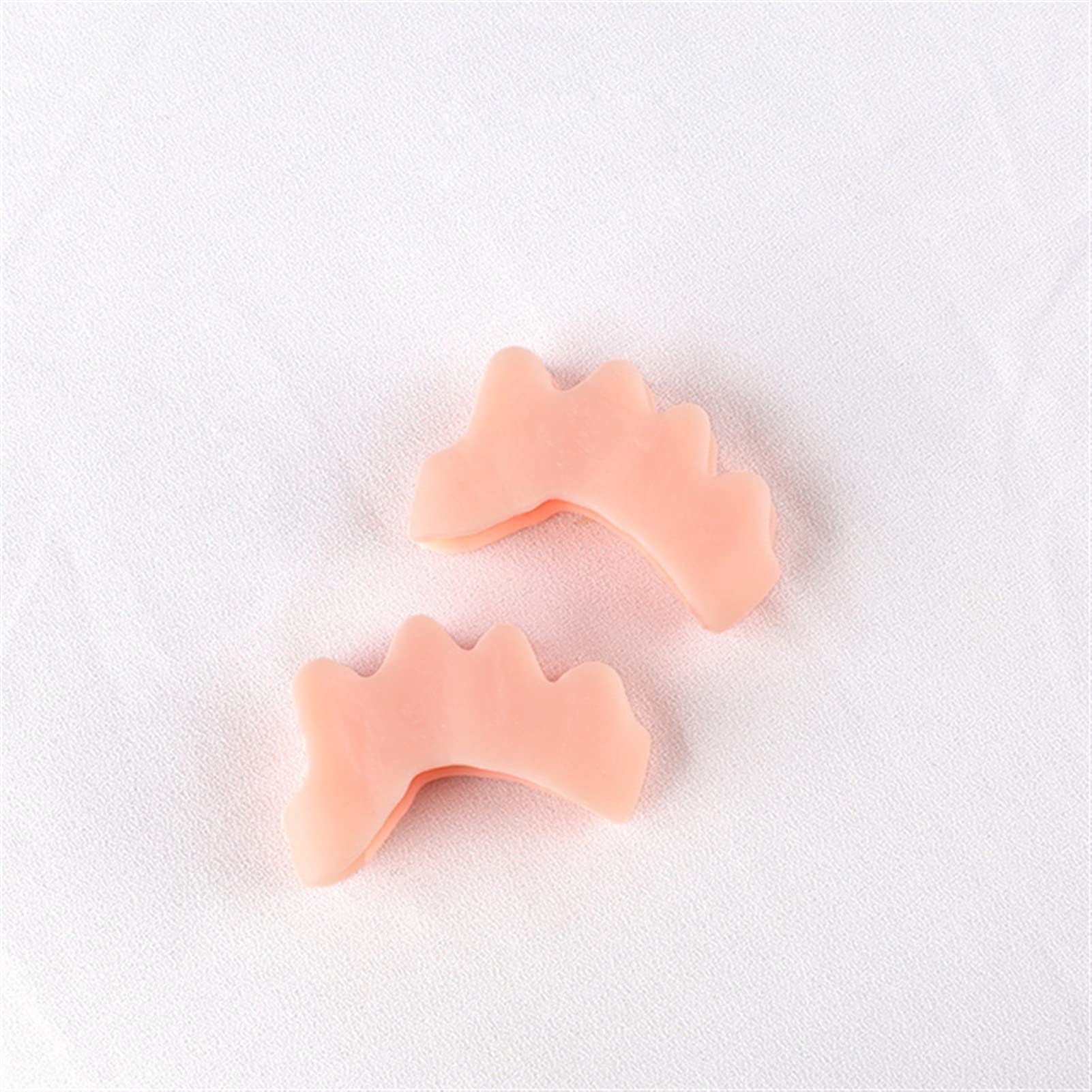 WKX 2 pcs = 4 Pair New Toe Guard Suitable Joint Corrector Soft Material Gel Straightener spacers stretchers Care Tool (Color : Skin for Kid)