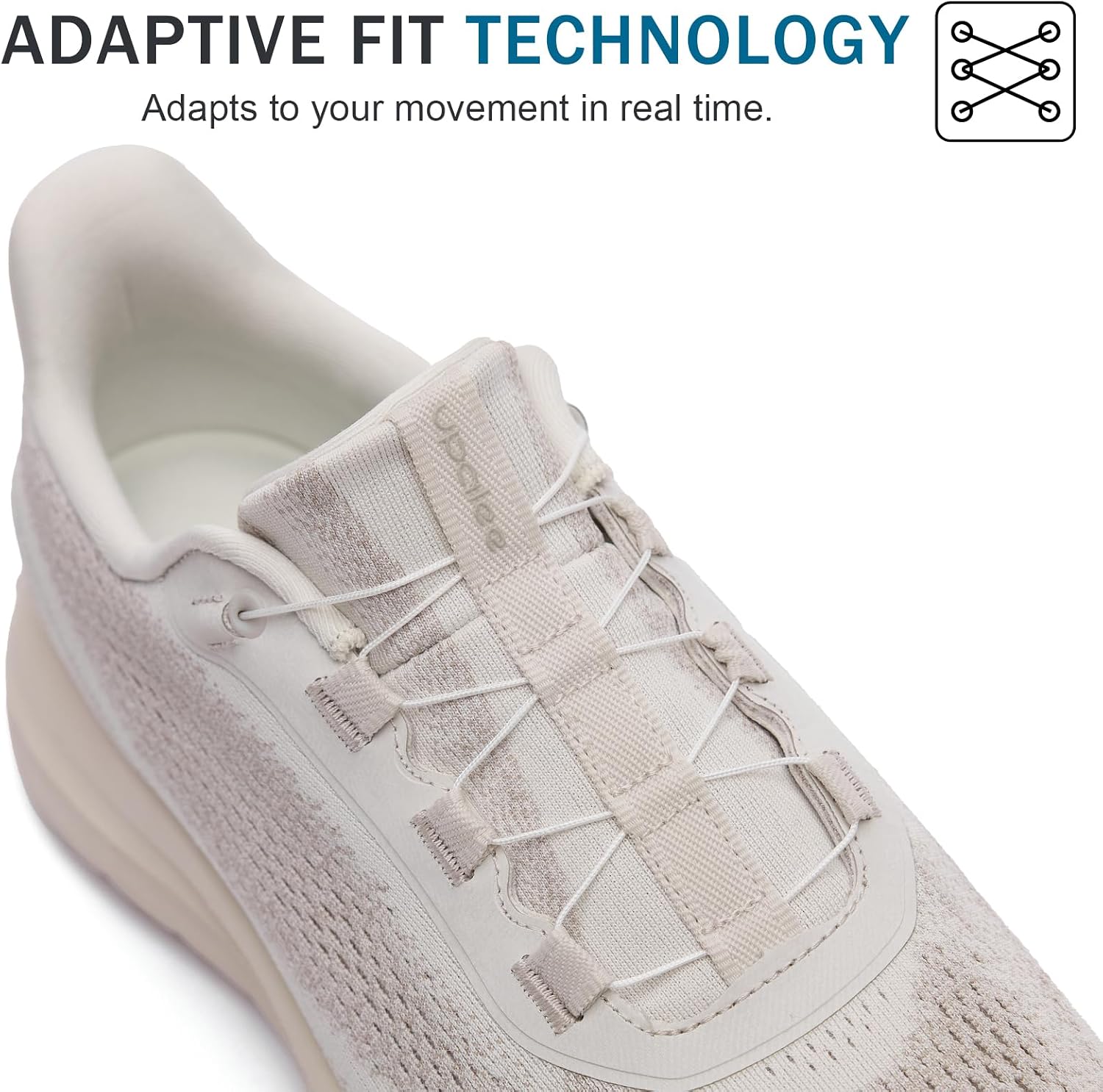 upalee Men’s Hands-Free Slip-On Sneakers with Adjustable Fit – Zero-Tie Lacing, No-Bend, No-Squeak, Cool Alternative to Wide Orthopedic Shoes
