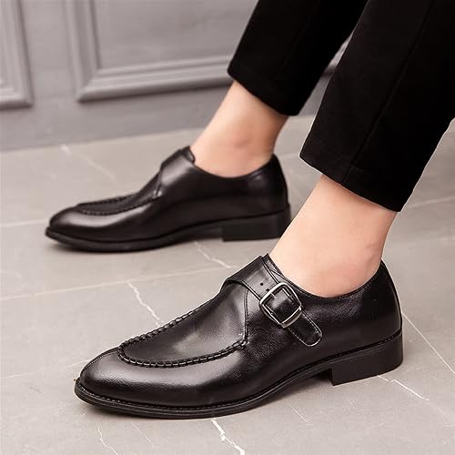 Oxford Dress Shoes for Men Slip on Monk 