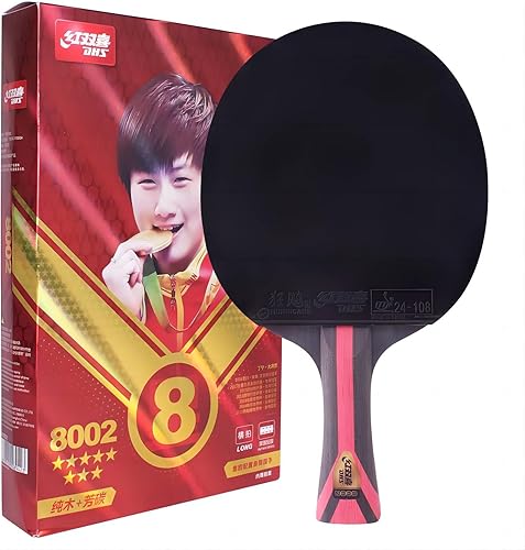 Pala de tenis de mesa individual para principiantes premontada con goma, perfecta para entrenamiento y recreación