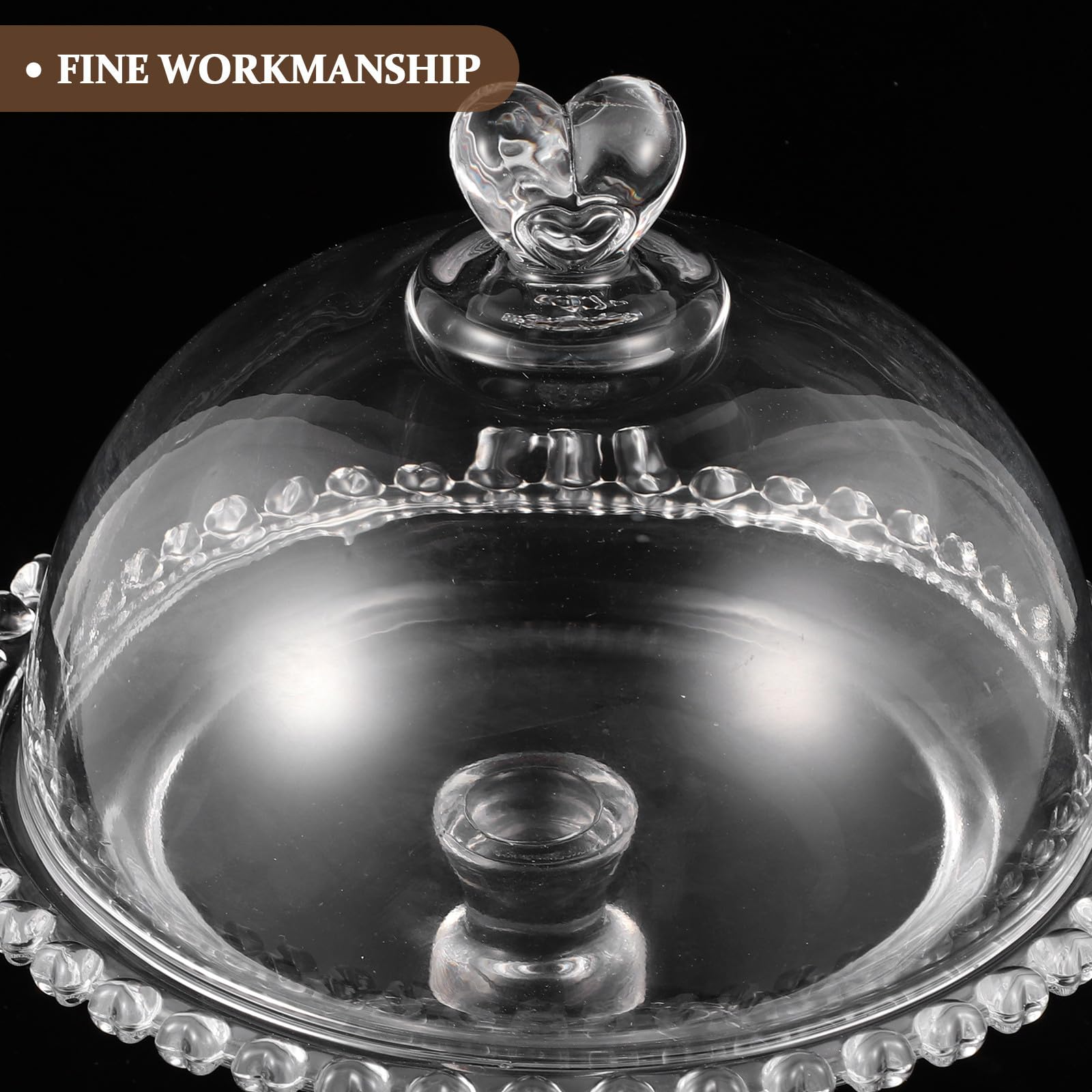 Glas Servierplatte mit Glocke, 1 Satz, Transparent, für Obst und Gemüse