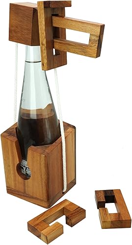 Miniatura 2 de BSIRI Regalos rompecabezas de botella de vino, juegos para adultos, fiesta, rompecabezas duro, juegos de mesa para adultos, amantes de la caja,