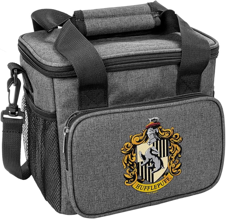 Popfunk Harry Potter Hufflepuff Crest 1 Soft Insulated Cooler Bag, Large Lunch Bag, Lightweight, Thermal and Reusable for Office, Picnic, Beach