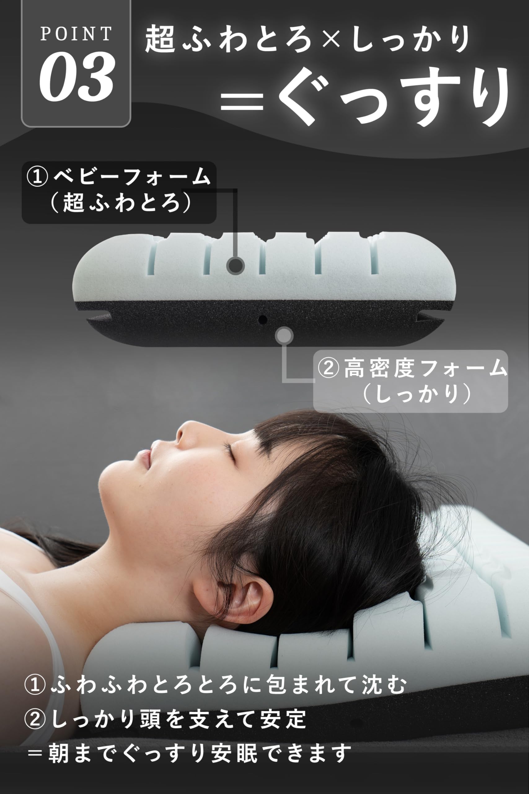 Amazon｜ノーブランド品ベビーフォーム枕首が痛くならない超ふわふわ 