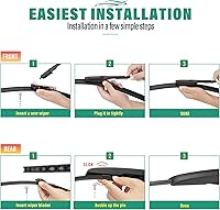 Vista 235 de 26" 20" 16" Windshield Wiper Blades Replacement for Dodge Grand Caravan 2008-2020 / Chrysler Town & Country 2008-2016 Premium All Weather Front Rear