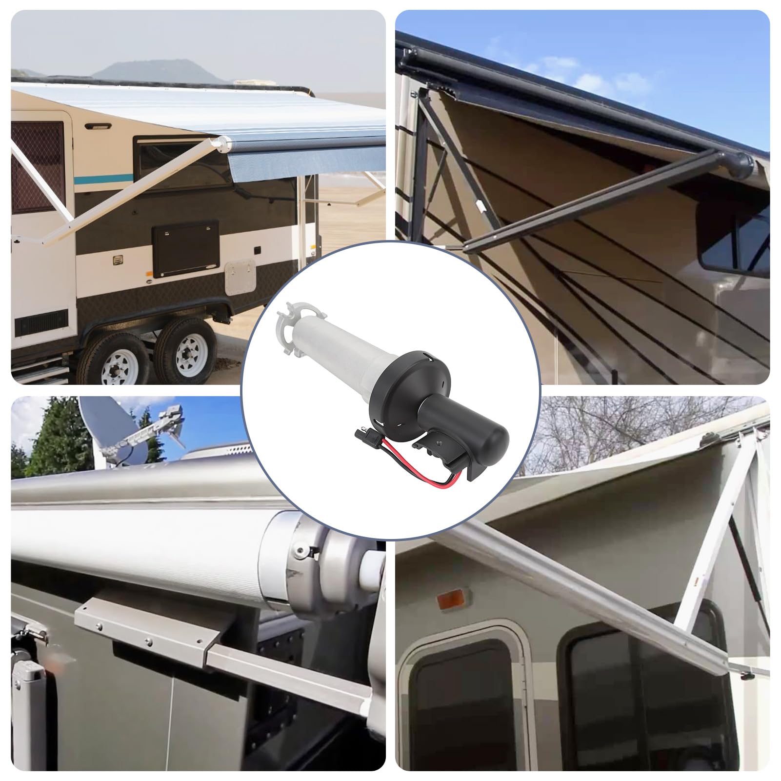 VGEBY Ensemble de Torsion pour Auvent de Camping-Car, motorisé 12V, côté