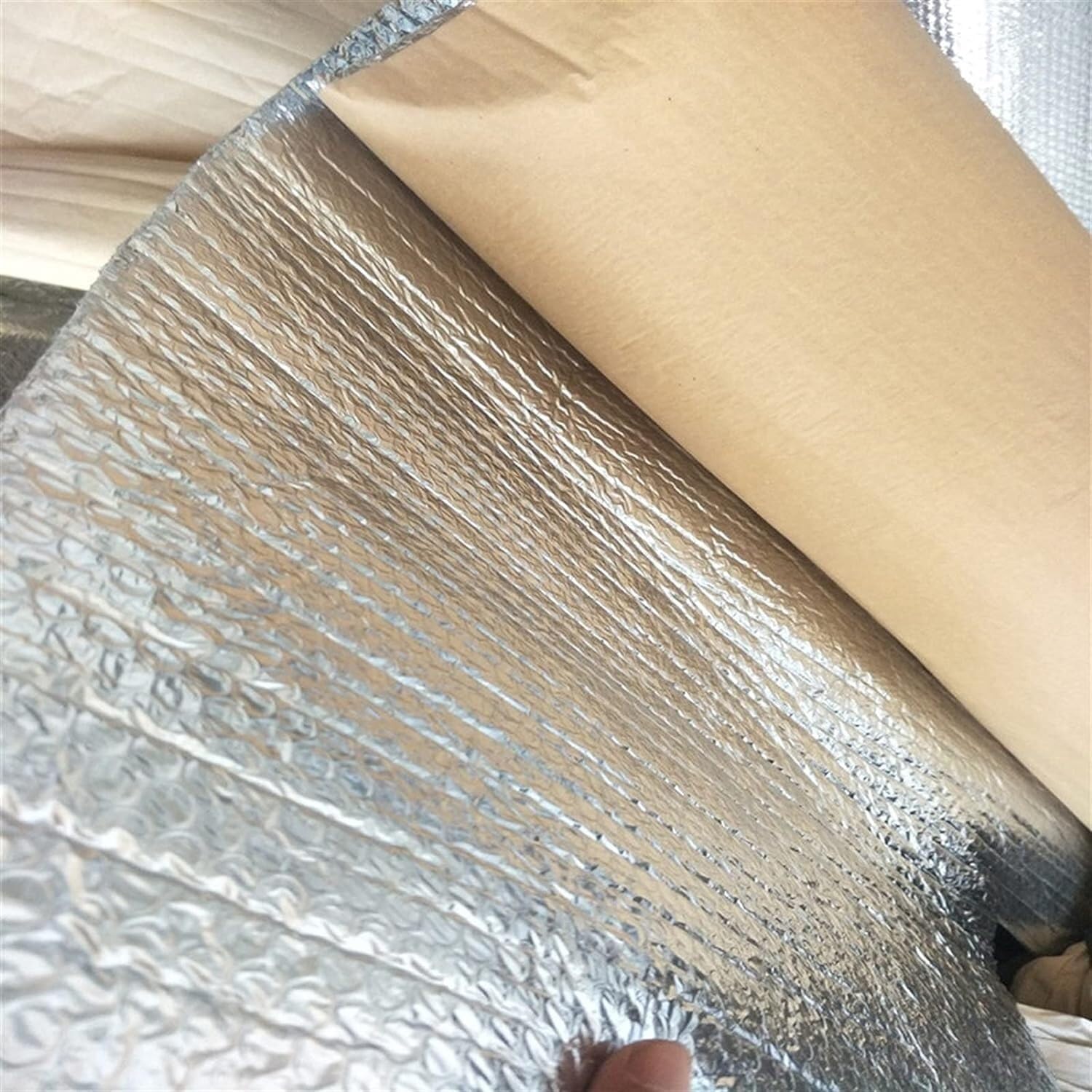 Bubble Insulating Foil, Double Bubble Insulating Foil for Garage Doors, Floors, Walls, Water and Moisture Resistant(2m)