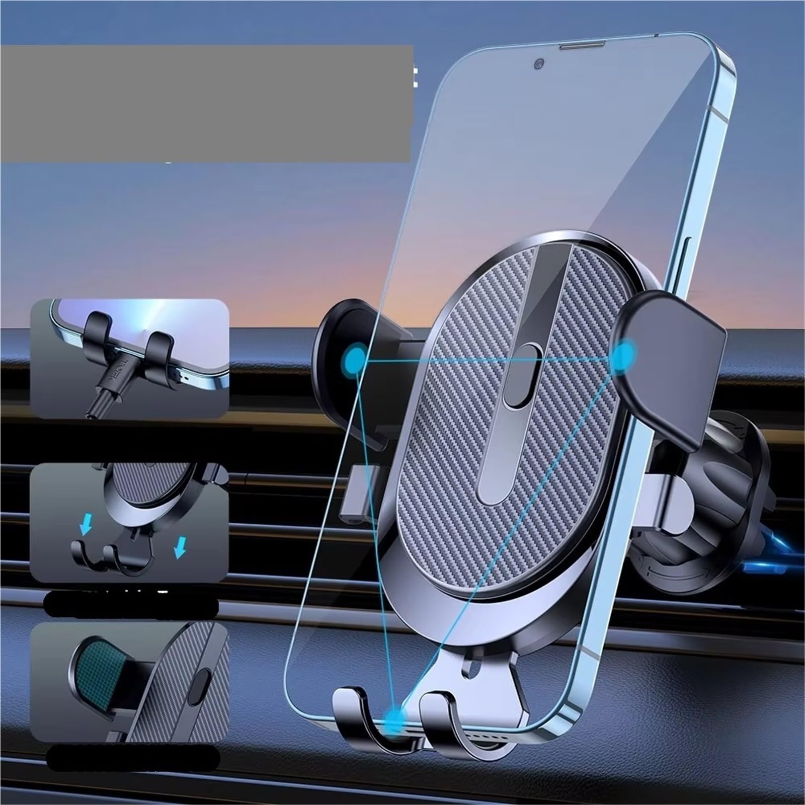 para Samsung Soporte Universal Teléfono Automóvil Soporte Teléfono Móvil Teléfono Móvil Teléfono Móvil Clip Ventilación Aire Automóvil GPS Suporte Telemovel Carro