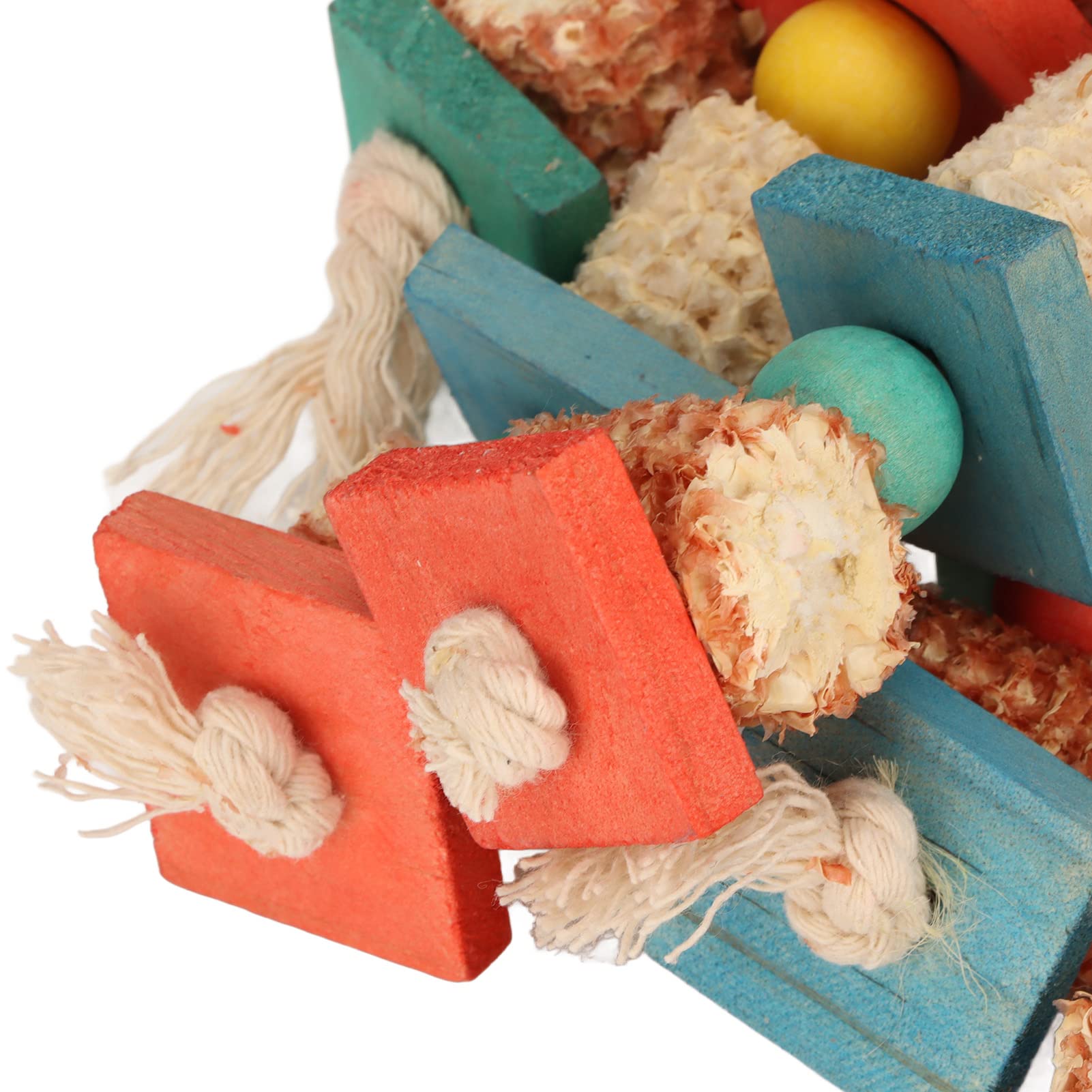 2 St¨¹ck/Set Papageienspielzeug,Langlebige Baumst?mme und Maiskolben,Vogelspielzeug,Buntes Vogelspielzeug Zum Aufh?ngen,Sicherheits Papageienspielzeug