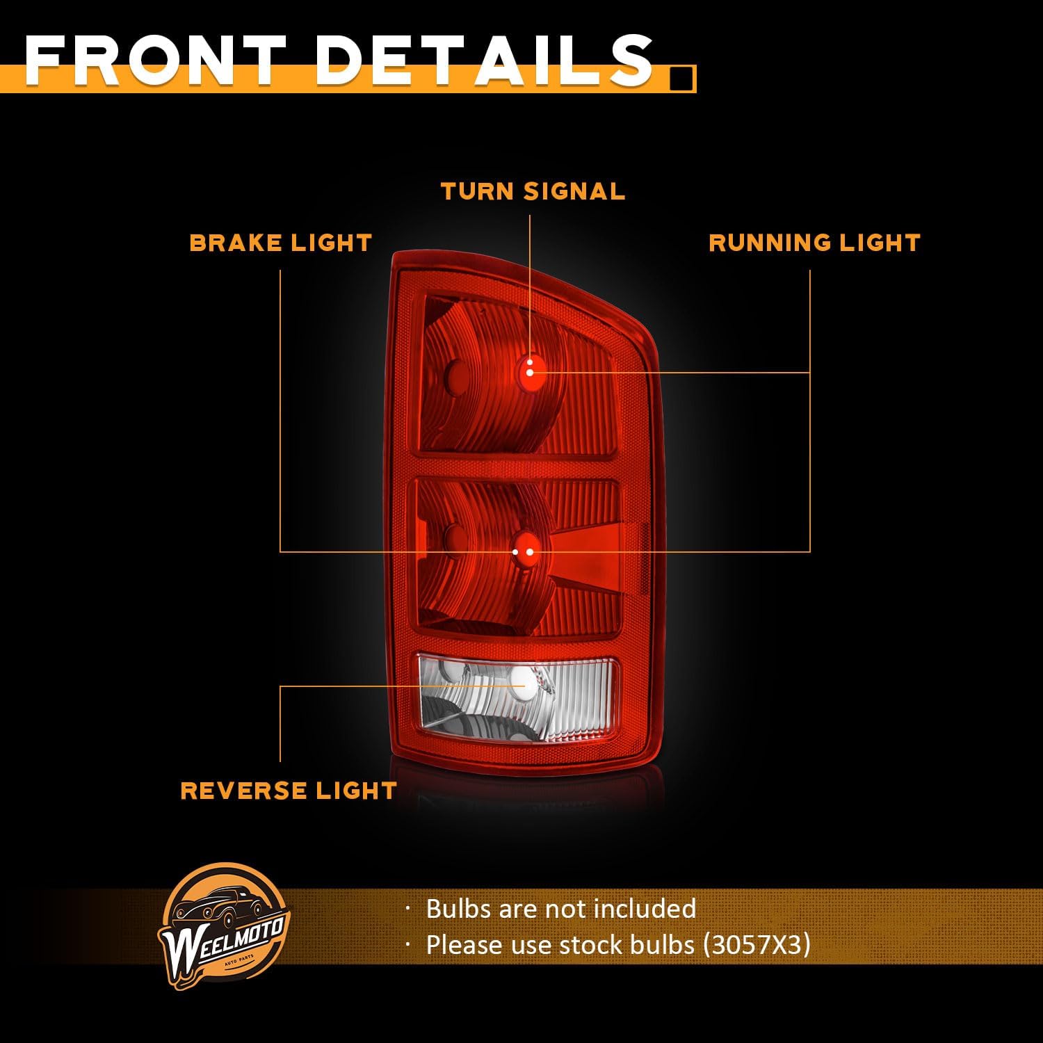 Front Details of Tail Light Assembly