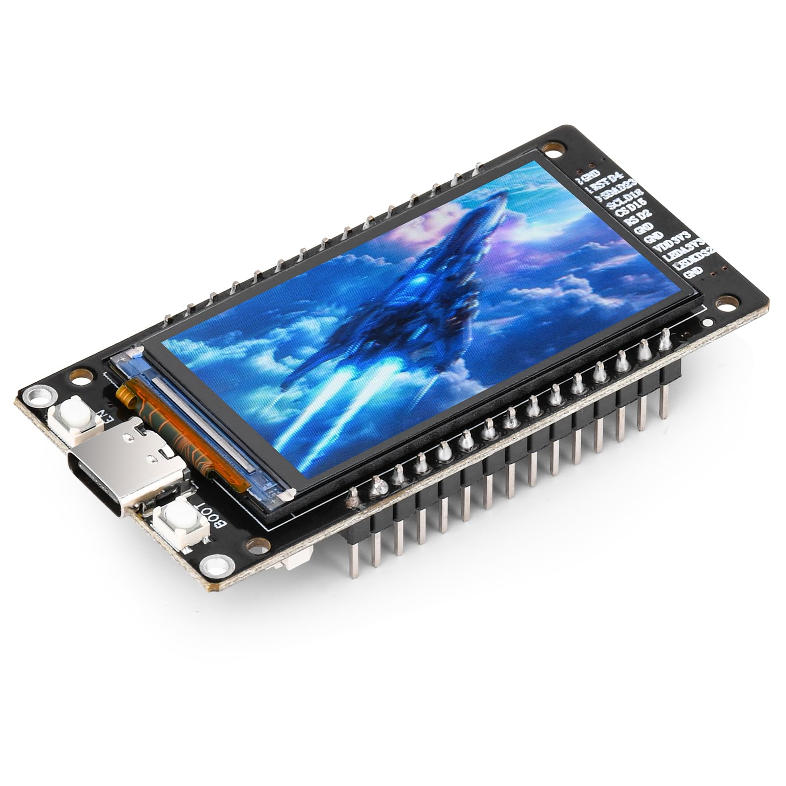 diymore Carte de développement pour ESP32 avec écran LCD 1.96inch 2.4 GHz WLAN WiFi Bluetooth BLE MCU CH340 Chip pour ESP32 32 Nodemcu USB C