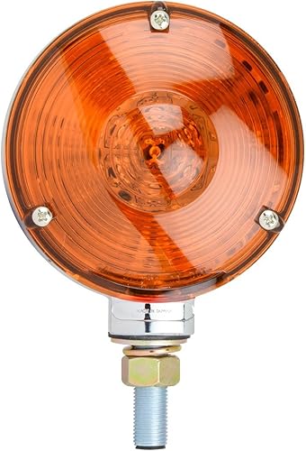 Miniatura 8 de GG Grand General 77611 - Luz de pedestal sellada de 4 pulgadas con estrella de doble cara 48 LED con lente ámbar, rojorojo