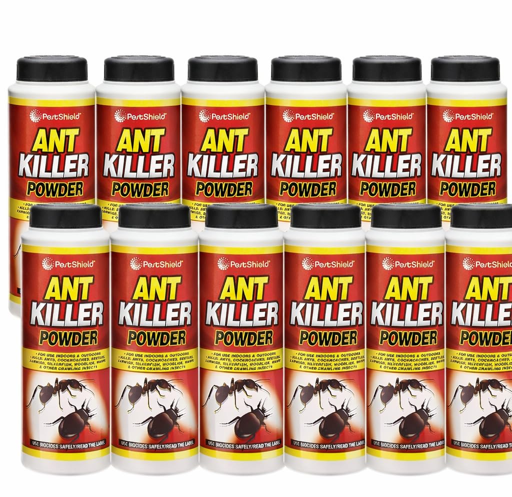 12x Ant Killer Powder for Indoor and Outdoor Use Strongest Ant Killer for Lawns, Home, Garden to Kill Ants, Cockroaches, Woodlice, Earwigs and Crawling Insects — image 1