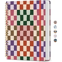 Lined Spiral Notebook Journal for Work, 300 Pages Thick B5 7.1"x10" College Ruled Journal for Women & Writing, Hardcover Notebook for Note Taking, Perfect for Office Home School Supplies, Checkered