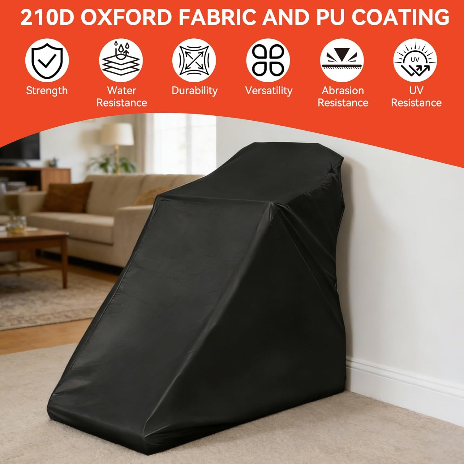 Waterproof Treadmill Cover, Dustproof UV Protection Running Machine Cover, Exercise Workout Equipment Protective with Drawstring and Storage Bag for Home Indoor Outdoor