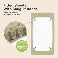 Vista 78 de 2-Pack Waterproof Baby Crib Sheets for Boys, Girls - 52x28 Viscose Derived from Bamboo Toddler Bed Sheet Neutral, Fitted Crib Mattress Protector