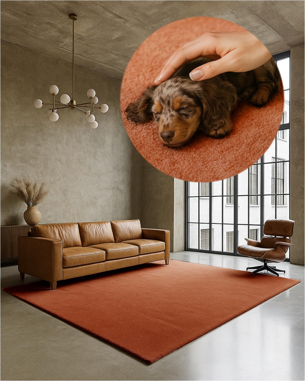 TEXMAXX Weicher Kurzflor Teppich Wohnzimmer mit rutschhemmender Rückseite | Verschiedene Größen und Farben