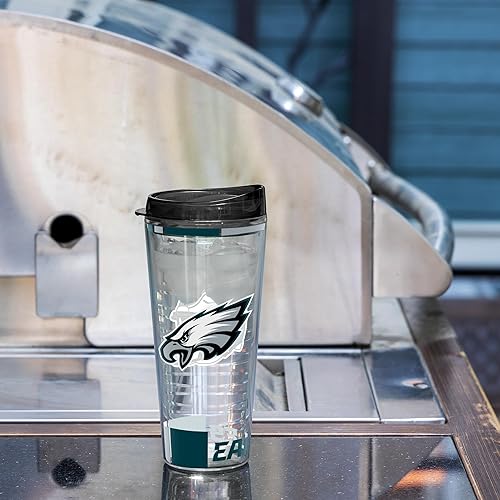 Miniatura 350 de Rico Industries NFL - Vaso clásico de fútbol americano de doble pared, 16 oz o 20 onzas, tapa W