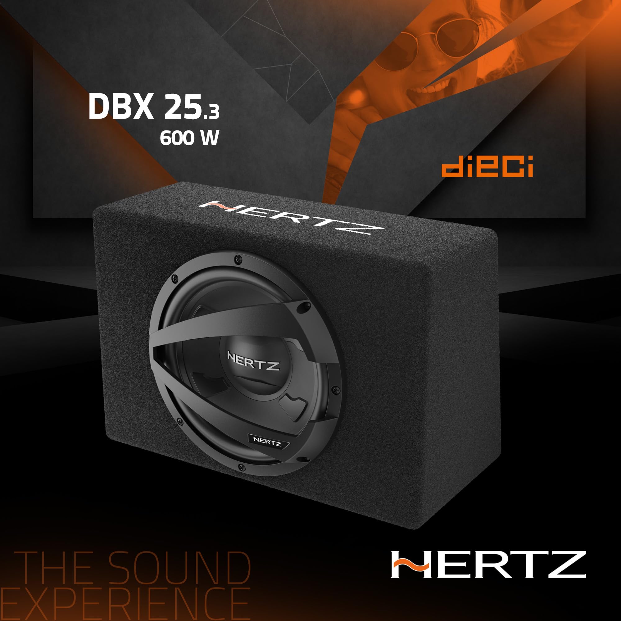 Amazon.com: HERTZ DBX 25.3 DBX Car Subwoofer Bass Box, 600W