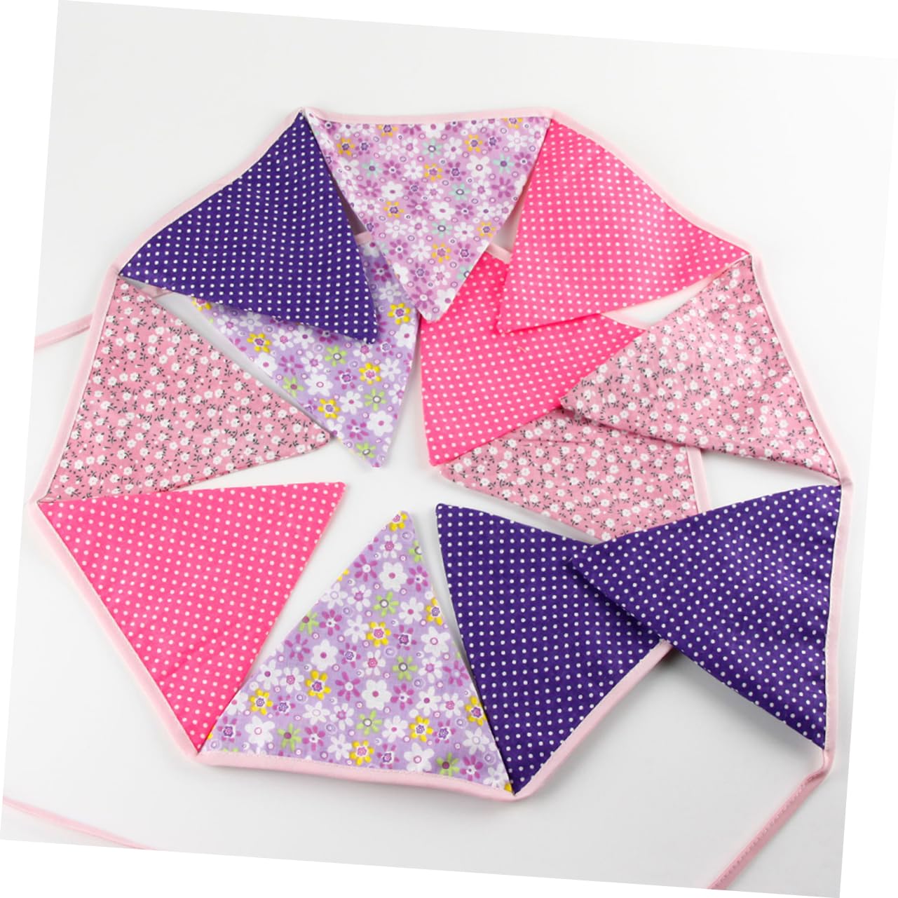 Cabilock 2 Banderines Triangulares Atractivos De Algodón Sólido Para Fiestas Ideales Para Cumpleaños Eventos Festivales Y Decoración.