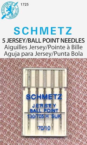 SCHMETZ Jersey (130/705H SUK) Sewing Machine Needles - Carded - Size 70/10
