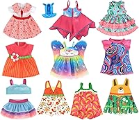 Vista 1 de ebuddy 10 juegos de ropa de muñeca de bebé viva, ropa y accesorios para muñecas de 10 pulgadas, muñecas de bebé de 12 pulgadas