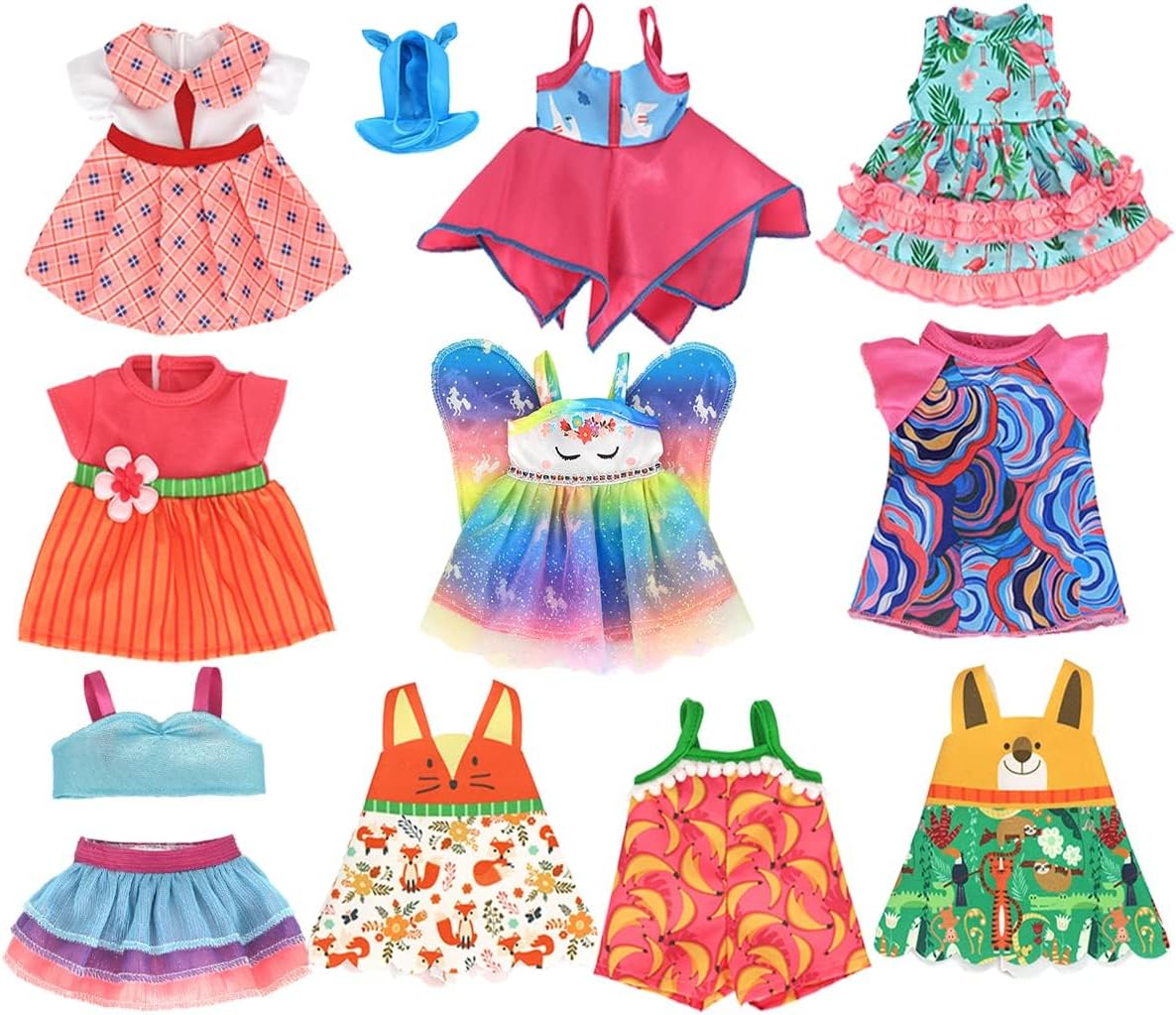 ebuddy 10 Sets Baby Doll Clothes Outfit Dress for 10 Inch Baby Dolls 12 Inch Baby Dolls 14 to 14.5 Inch Dolls(Fashion Sets)