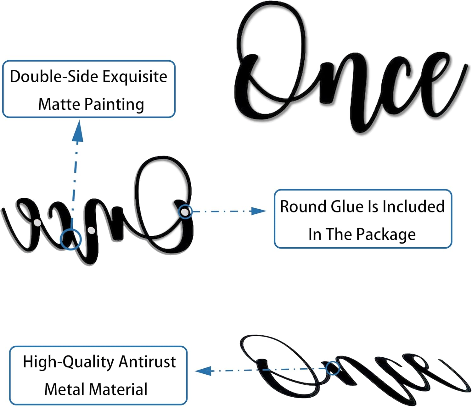 Once Upon a Time Metal Sign for Nursery, Nursery Reading Nook Wall Decor Art for Kids, Hanging Read Sign Decor for Reading Nook, Daycare, Classroom, Toddler Bedroom, Living Room, Family Bookshelf
