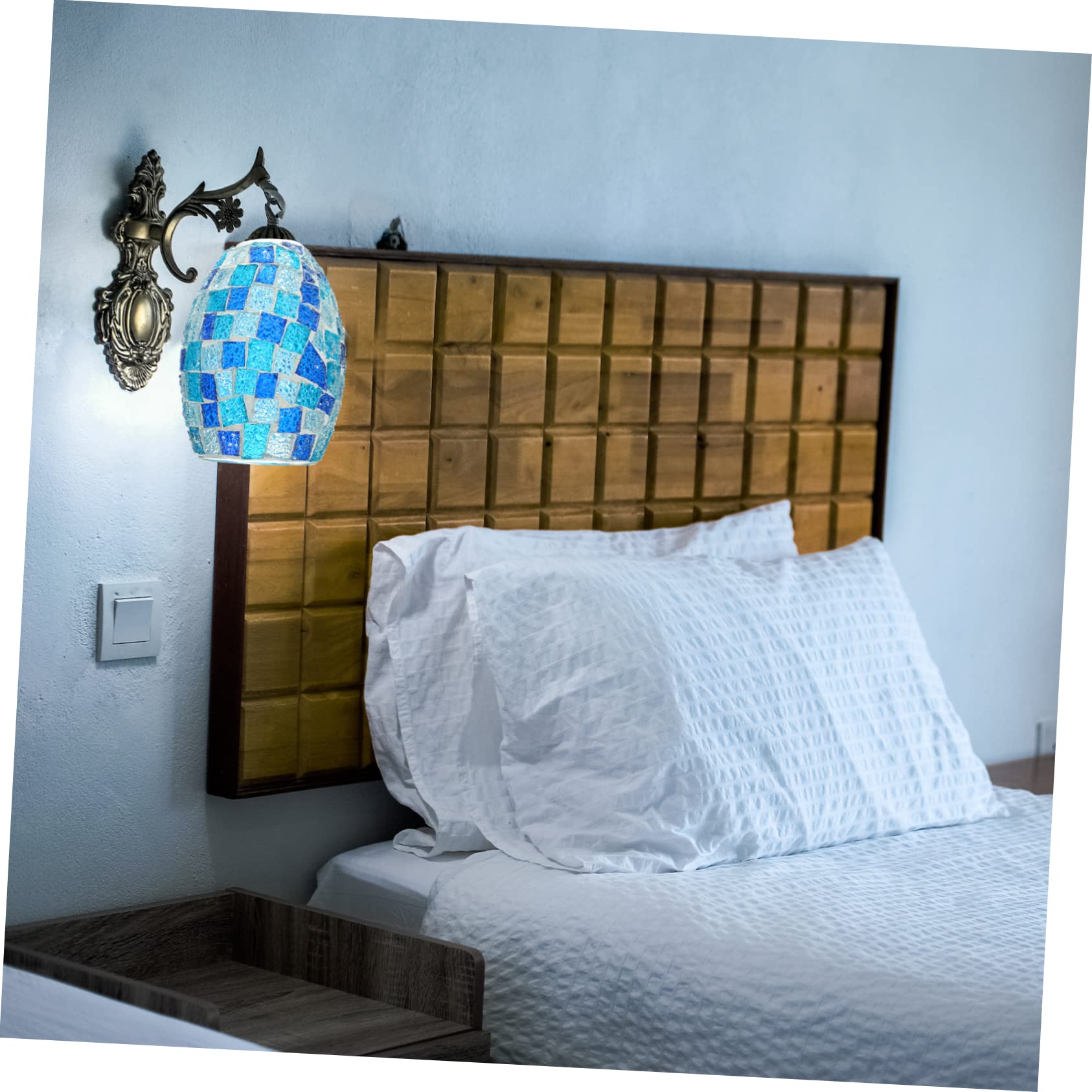 Paralume Stile Vintage in Vetro Piccolo per Lampada da Parete