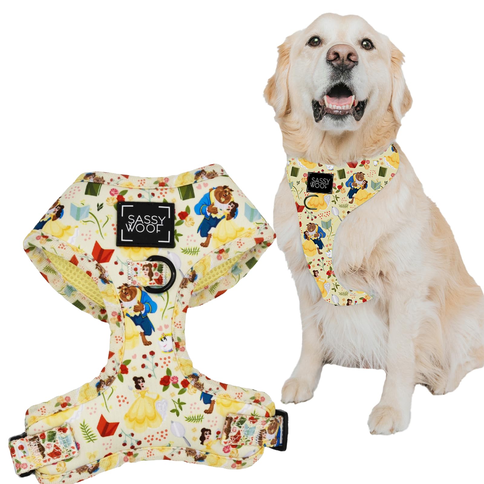 Sassy Woof Arnés ajustable para perro, Princesa de Disney Belle, XL