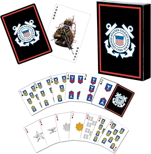 Vista 16 de Cartas de juego del ejército de EE. UU. de calidad profesional - Ideales para la noche de juegos - Regalos del ejército de EE. UU. para veteranos