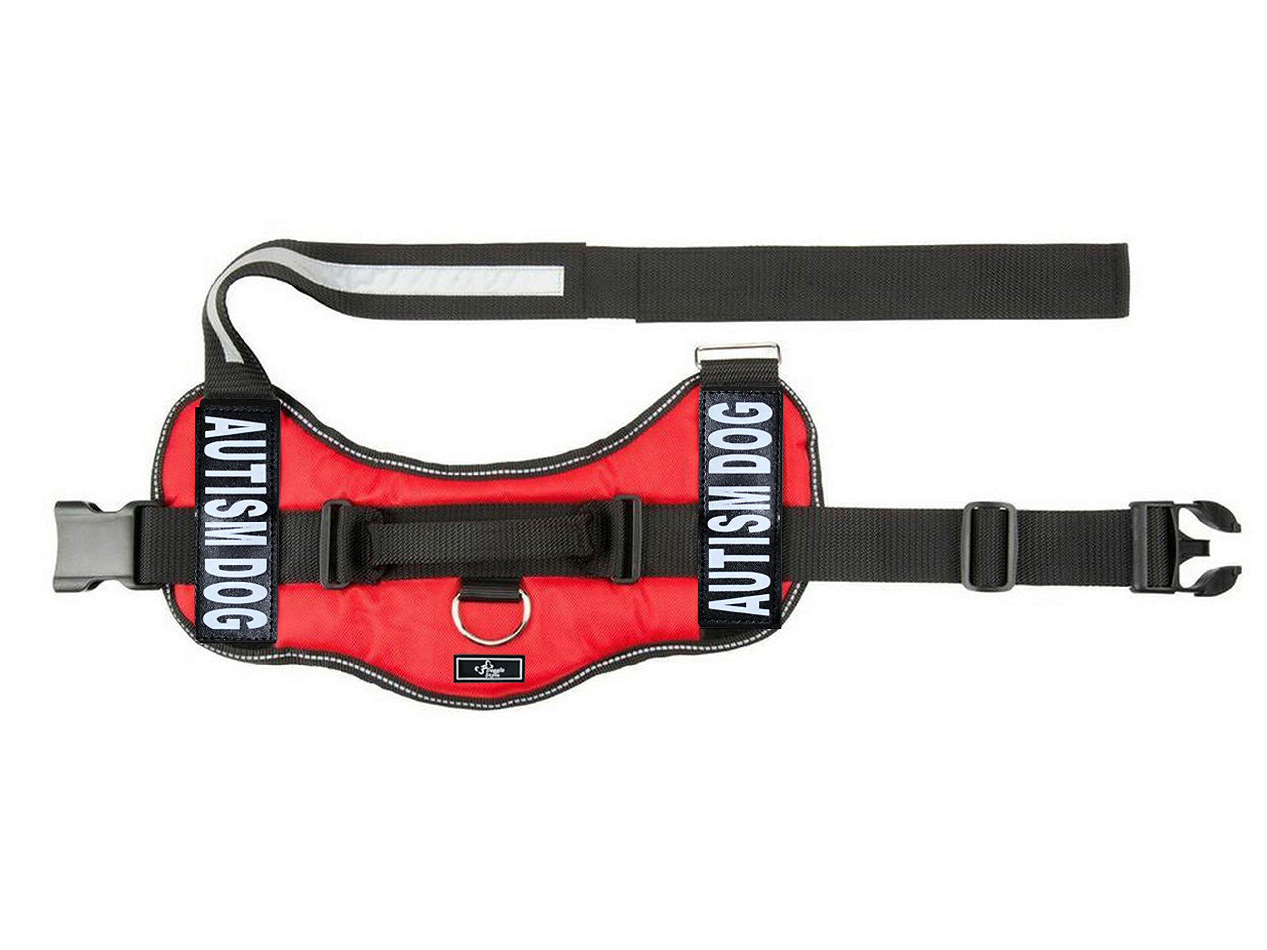 Doggie Stylz Service-Hundegeschirr Aus Nylon Für Autismus-Begleithunde – Mit Reflektierenden Patches, Brustumfang 12-16 Zoll | Farbe Violett