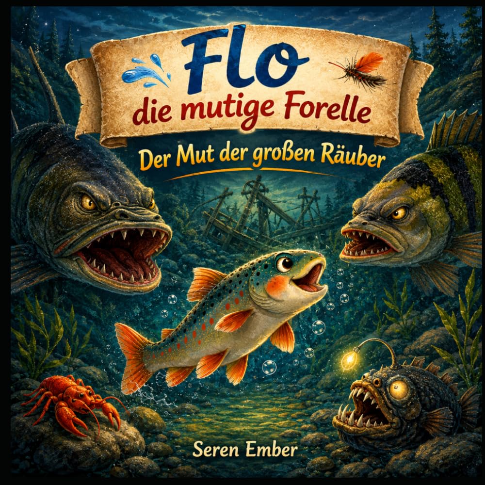 Flo die mutige Forelle: Der Mut der großen Räuber