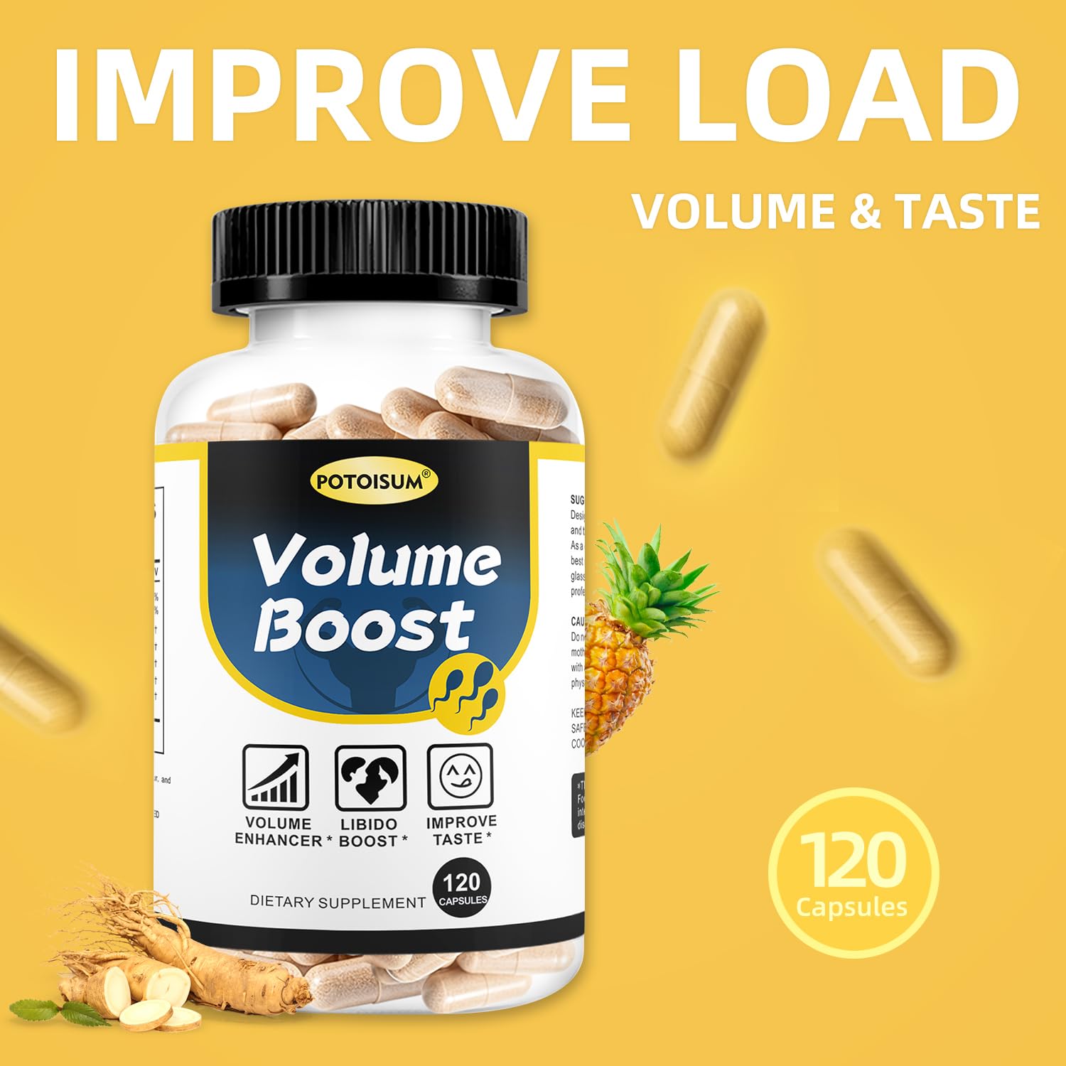 Semen Volume Booster, Semen & Sperm Load Significantly Boost, Men’s Fertility Health Supplement, Help You Increase Load Volume — Amazon image 2