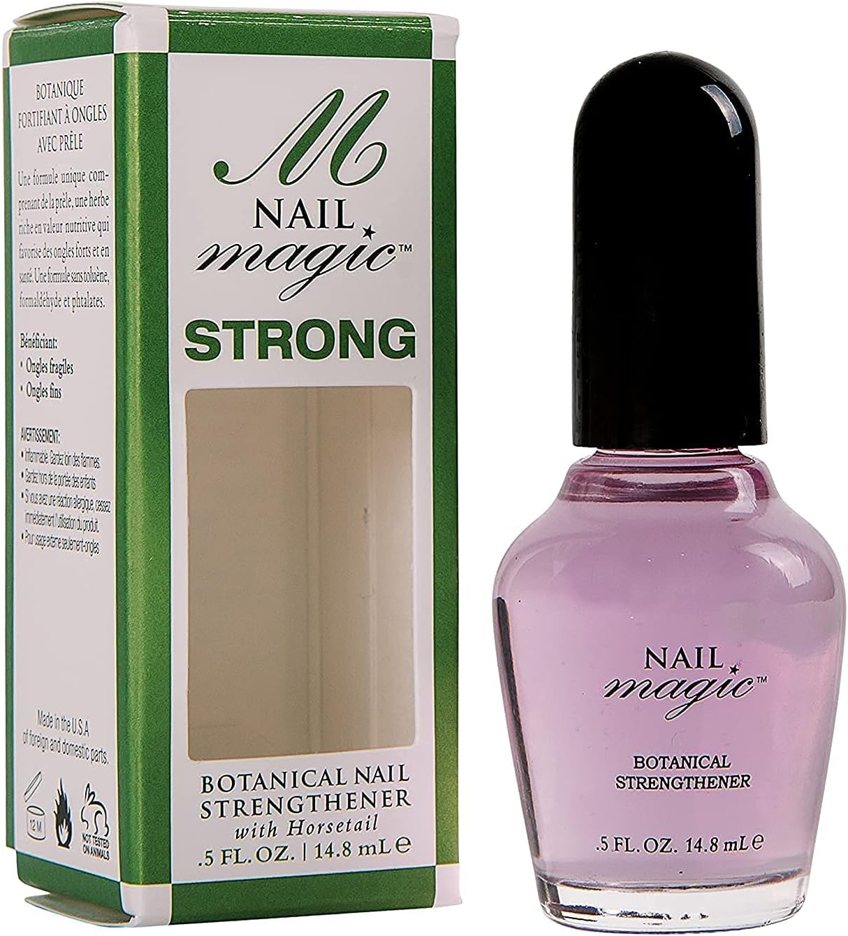Fingernail Strengthener, Strengthen Brittle Nails with this Silica Rich Horsetail herb Botanical Nail Strengthener, Toluene Formaldehyde and DBP Free - 0.5 fluid ounces