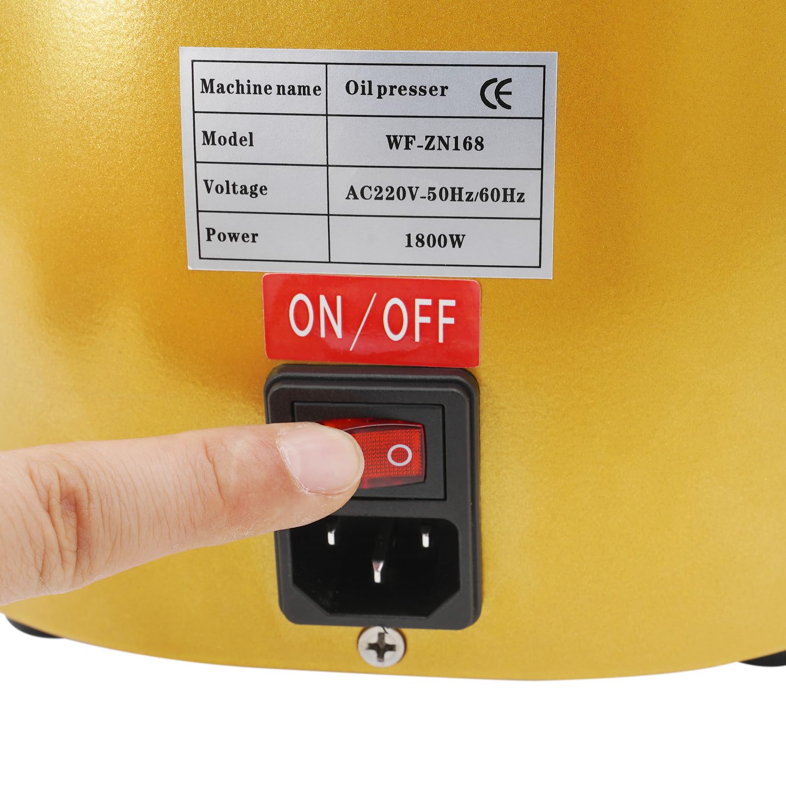 Prasa olejowa, elektryczna prasa olejowa, 1800 W, regulacja temperatury 0-300°C, prasa olejowa ze stali nierdzewnej, prasa olejowa do tłoczenia orzeszków ziemnych, sezamu, rzepaku, nasion herbaty