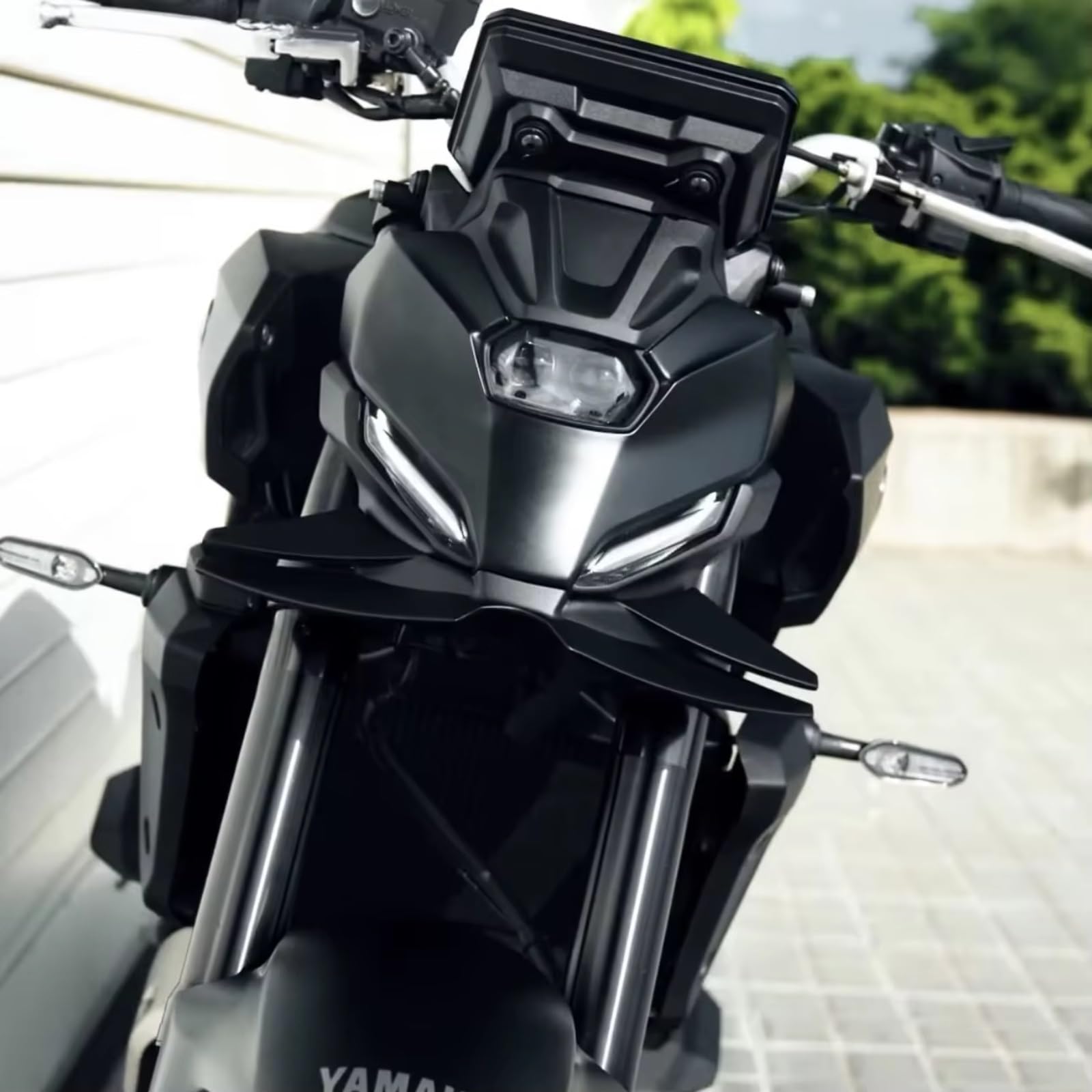 Spoiler Laterale Moto Winglets Deflettore Aria Moto Spoiler Anteriore Winglet Stablizer Labbro Inferiore Accessori Compatibile Con YAMAHA Per MT-07 2025 2026(Style A)