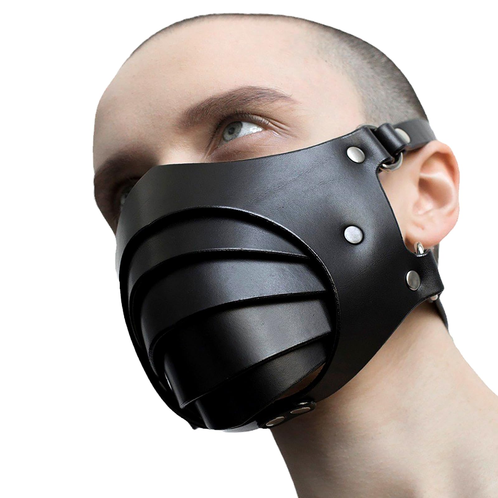 男性用 エナメル全頭マスク エナメルレザーボンテージ衣装 ヒーロー