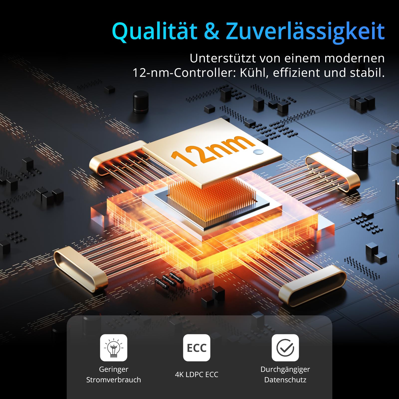 SIX NVME M.2 SSD PCIe 4.0-512G 2280 ssd, Lesen bis zu 7.000MB/s für Gaming PS5 Speichererweiterung mit heatsink, Interne Solid-State-Laufwerk gen 4x4 für Laptop Desktop