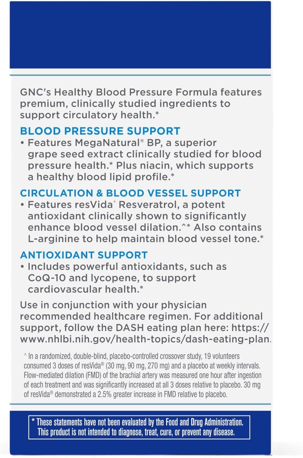 GNC Preventive Nutrition Healthy Blood Pressure Formula - 90 Capsules
