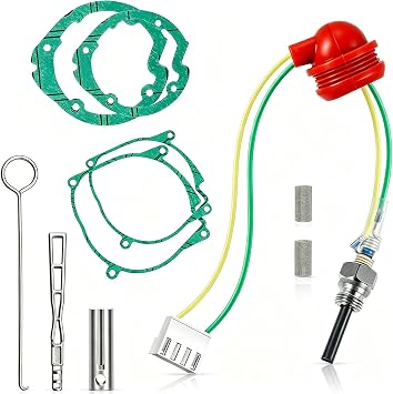 10pcs 12V 2KW 5KW 8KW Glow Plug Repair Kit for Chinese Diesel Parking Heater Gaskets Ceramic Glow Plug Heater Repair Parts, Glow Ignition Plug Service Accessories with Filter for Vevor Car Truck Boat