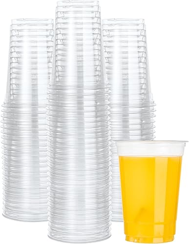Lullaby Paquete de 150 vasos de plástico transparente de 10 onzas, vasos de plástico desechables para mascotas, vasos de bebidas frías para fiestas,