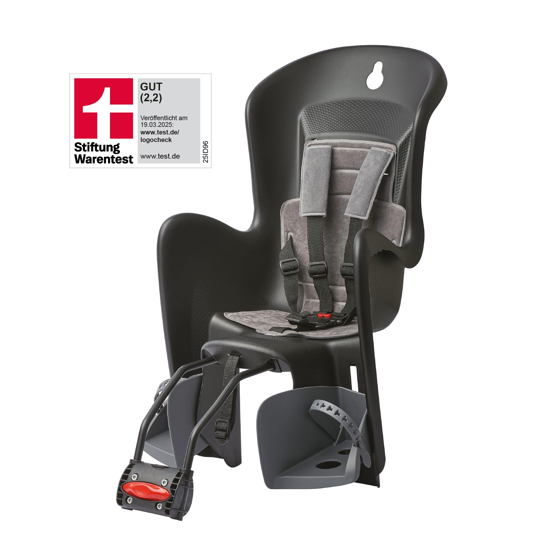 Polisport Kinder Kindersitz Bilby QST, Grau, S, 61005701