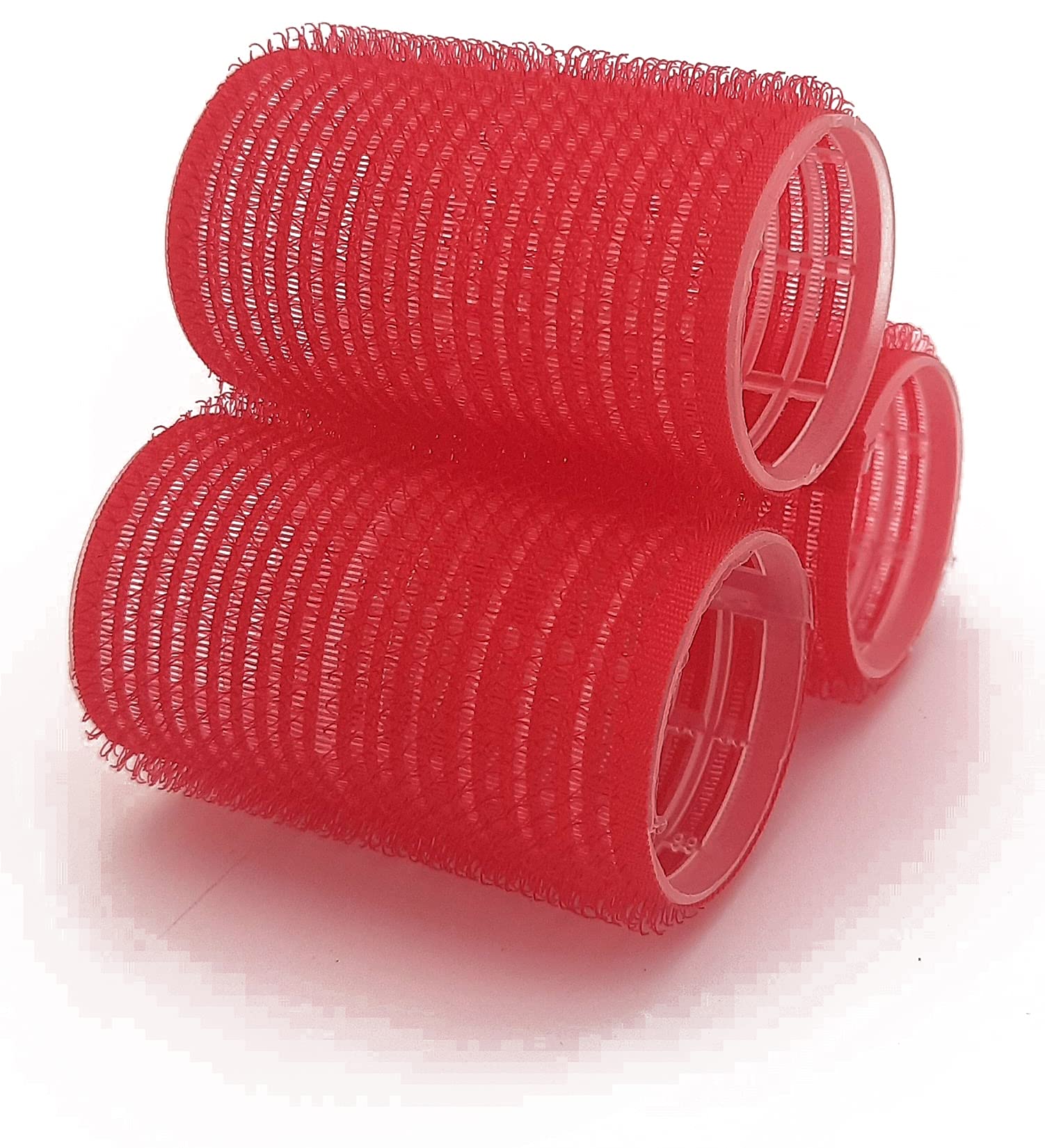 NIKO Hook and Loop Curlers for Curls and Waves Red (36mm)