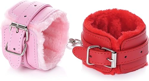 Miniatura 3 de Pulseras de tobillo ajustables SM para adultos, de piel sintética, de felpa para adultos, juego de esposas fetichistas de bondage, juego de sujeción