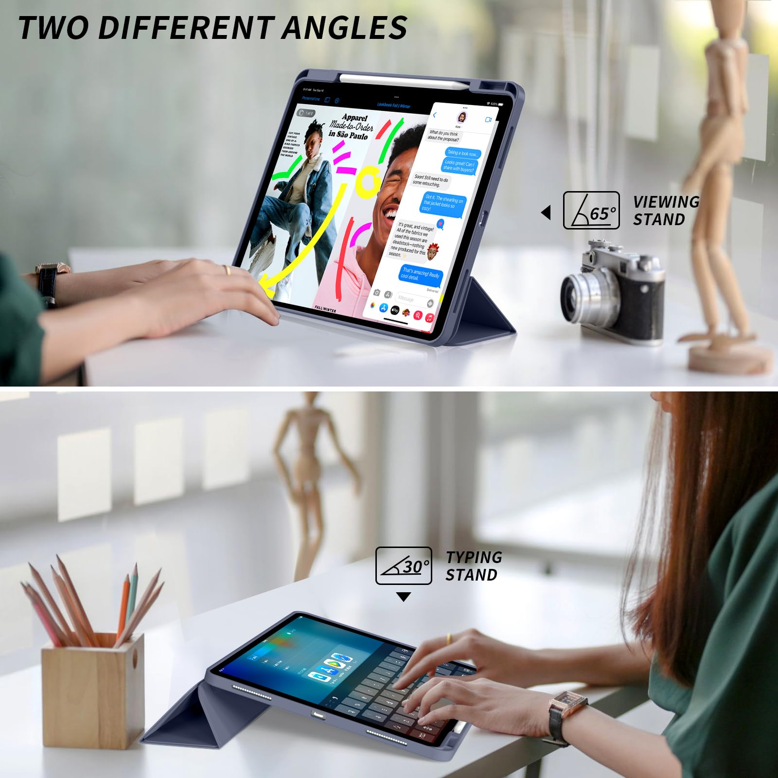 KenKe Capa para iPad Pro 12,9 polegadas (6ª/5ª, 2022/2021), para
