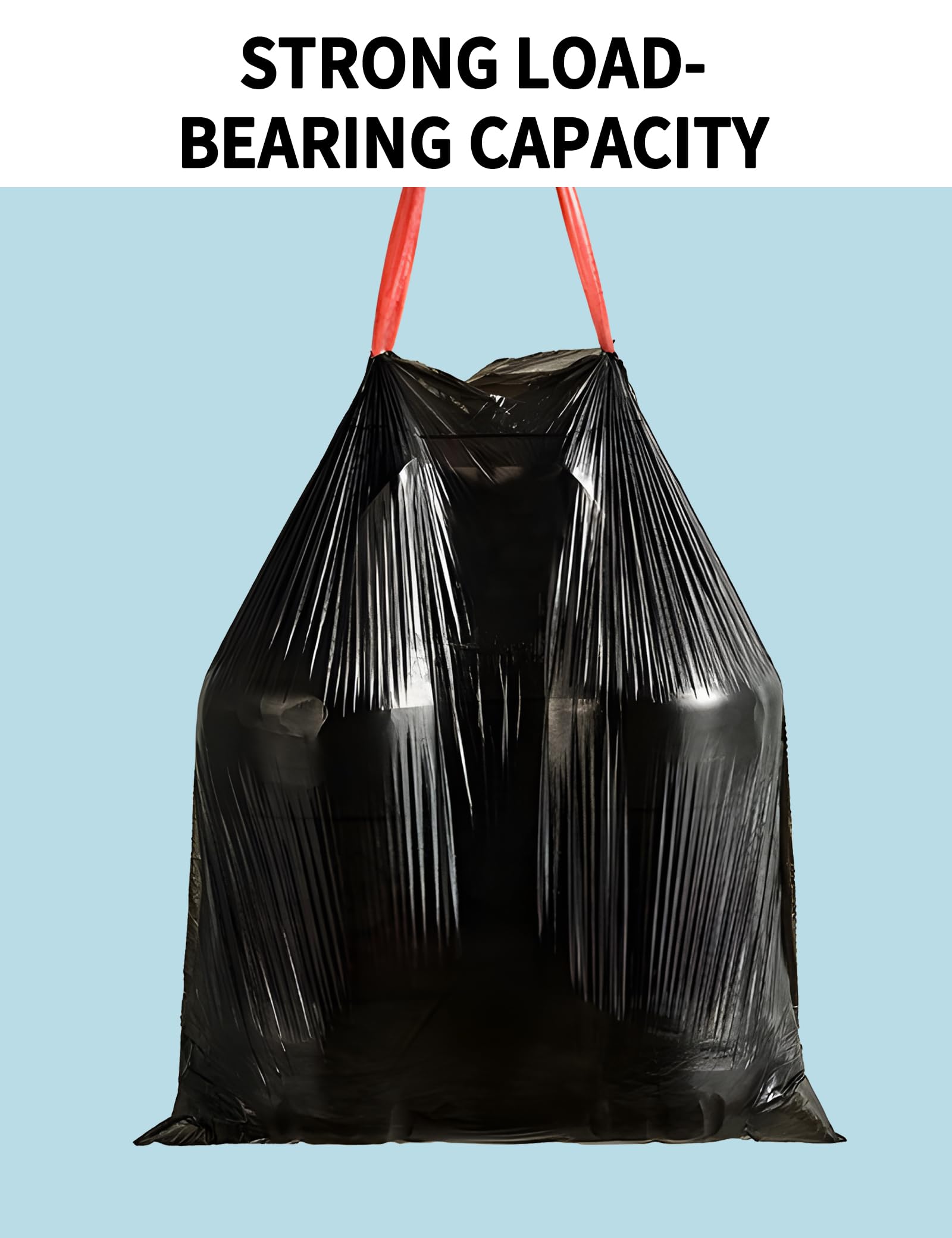 OEONNHCC 4 Gallon black Trash Bags - Drawstring small trash Bags for Bathroom, Kitchen, Bedroom, Office, 200Count, Durable & Thick Trash Bag